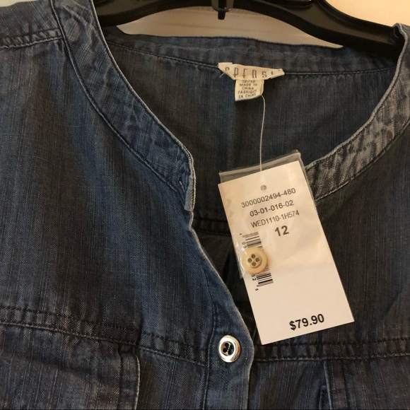 Denim shirt dress NWT - Picture 2 of 10